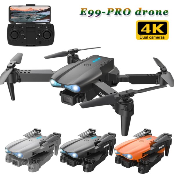 E99 Pro Dron with Camera Professional 4K Dual Camera WIFI Optical Flow Drone Obstacle Avoidance Aerial Photography Quadcopter