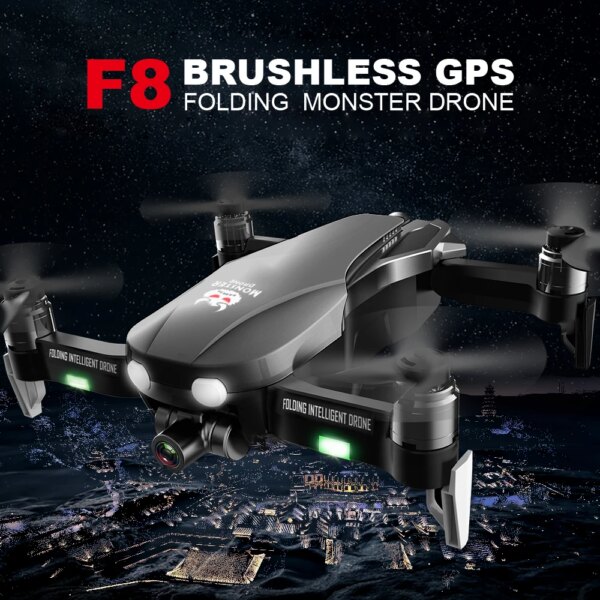 F8 GPS Drone 4K with Two-Axis Anti-Shake Gimbal Camera 5G WIFI FPV Quadrocopter RC Helicopter SD card profissional VS SG907 L109