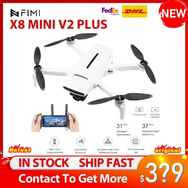 FIMI X8 MINI V2 PLUS Camera Mini Drone Gimbal Professional Quadcopter with remote control