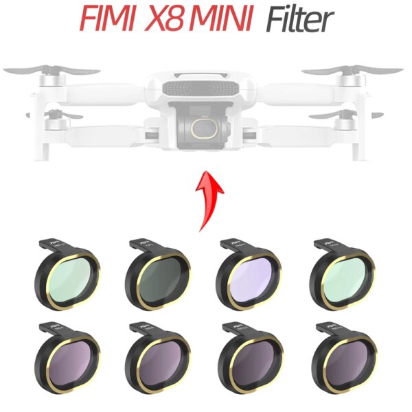 FIMI X8 Mini Drone Filters Neutral Density Polar UV CPL ND NDPL4 / 8 / 16 / 32/64/ Star Night Camera Lens Filter Kit Accessories