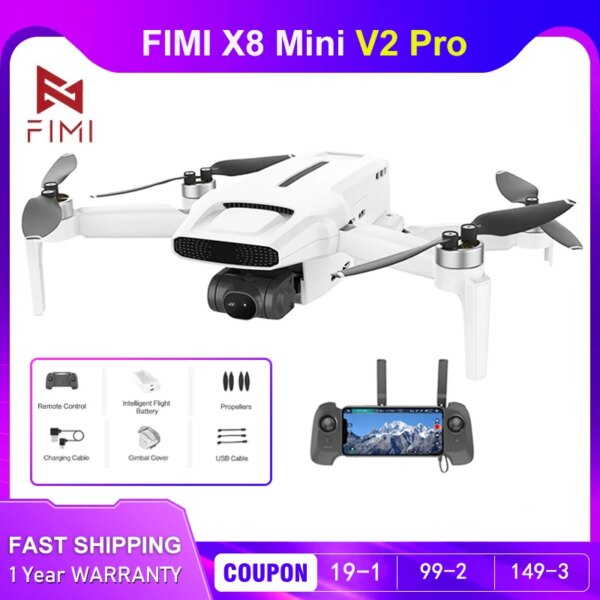 FIMI X8 Mini V2 Camera Drone Professional 4k Drone Under 250g  HDR Video GPS Quadcopter Drones Mini X8 V2 Pro Drone