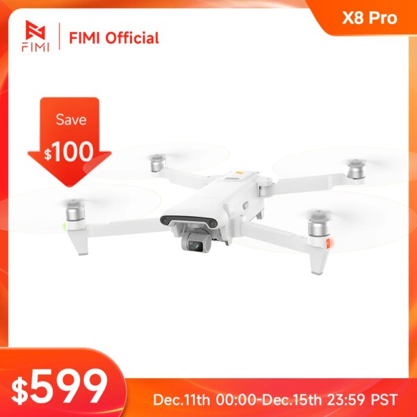 FIMI X8 Pro Camera Drones with Tri-Directional Obstacle Sensing 3-axis Gimbal 4G infinite transmission Smart Tracking Mode 15km