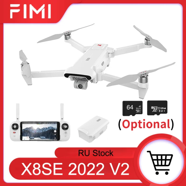 FIMI X8 SE 2022 V2 Drone 4K Camera 3-axis Gimbal Camera Drones RC Quadcopter