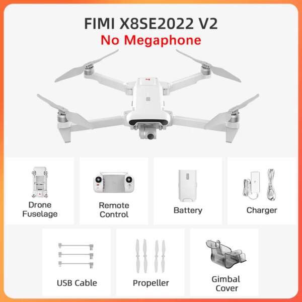 FIMI X8 SE 2022 V2 Version 10km RC Drone FPV 3-Axis Gimbal 4K Professional Camera HDR Video GPS Quadcopter New