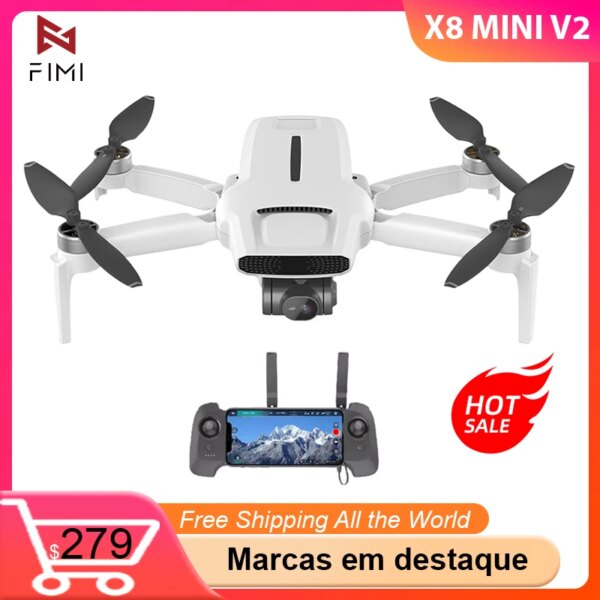 FIMI X8 mini V2 Helicopter 250G-Classic 4K HD 3-Axis Gimbal Camera Drone GPS Remote Control Quadcopter