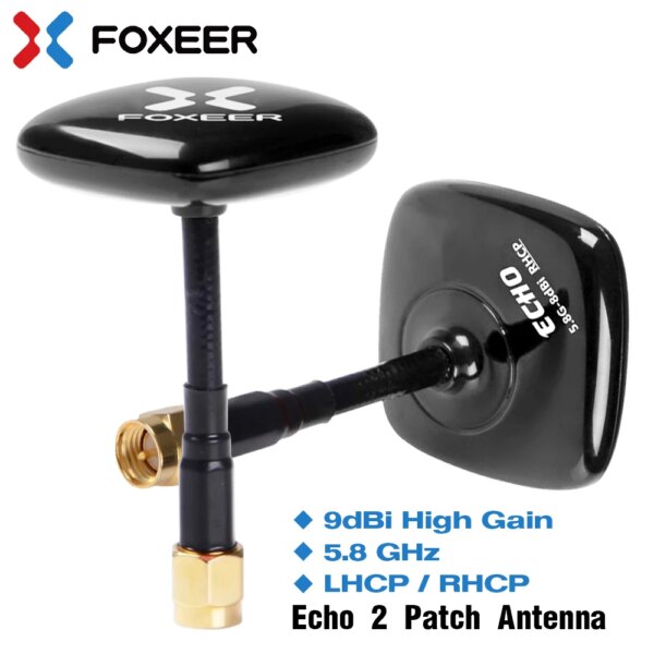 FOXEER Echo 2 V2 5.8G 9dBi High Gain Patch Antenna LHCP RHCP for RC FPV Racing Drone