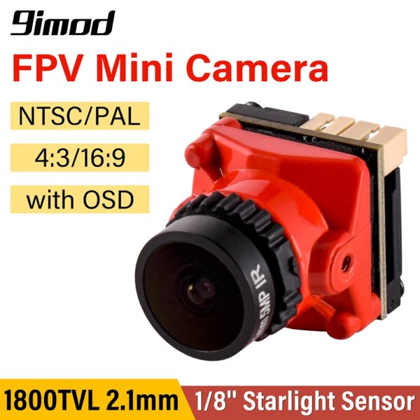 FPV Camera 1800TVL 5MP 2.1mm 1/8 inch Starlight Sensor for RC FPV Racing Drone