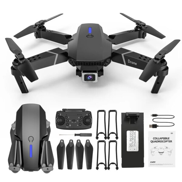 Flyxinsim custom E88 quadcopter remote control fpv wifi toys hd gps camera RC mavic air mini professional 4K cameras drones