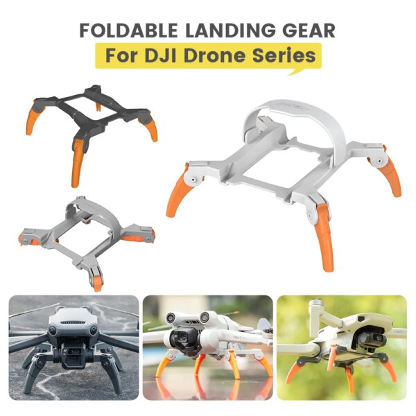 Foldable Landing Gear for Mini 3 Pro Quick Release Expansion Support Leg Protector for DJI Mavic 3/mini 2/Air 3 Drone Accessory