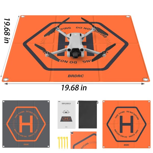 Foldable Landing Pad for DJI AVATA/Mini 3 Pro/Mini 2/Mini SE/Mini/Mavic 3 Pro 50CM Drone Parking Apron Pad for Air 2S Acessories