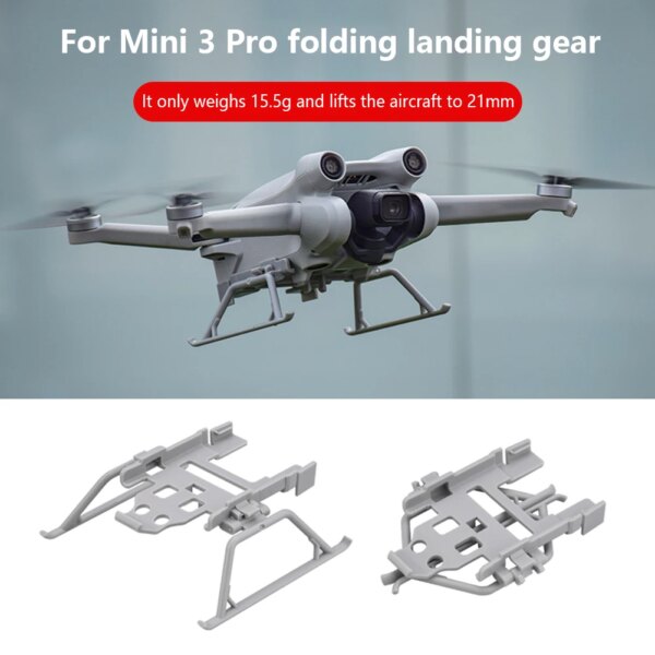 Folding Landing Gear for DJI Mini 3 Pro Quick Release Height Protector Extended Leg Extension for DJI Mini 3 Pro Drone Accessory