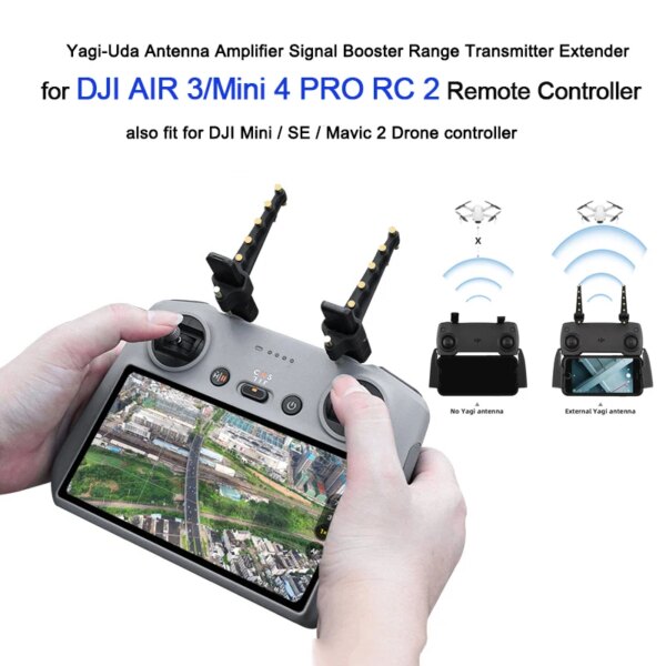 For DJI Air 3  Yagi Antenna Signal Booster Amplifier for Mini 4 PRO RC2/Mavic 2 Remote Controller 5.8GHZ Signal Range Extender