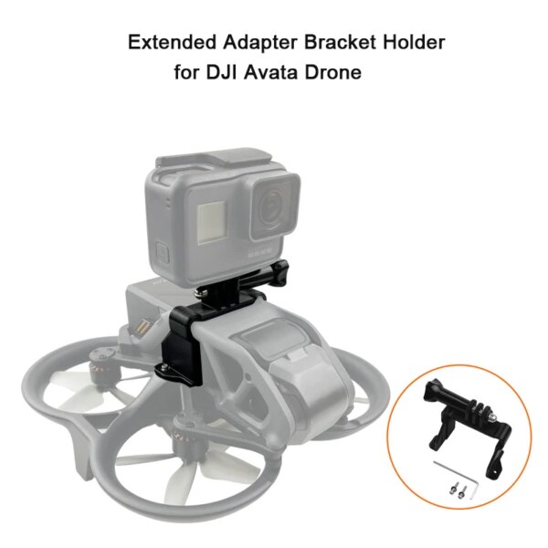 For DJI Avata Drone Multifunctional Extended Adapter Bracket Holder with Threaded Screw for Gopro Panoramic Camera Accessories