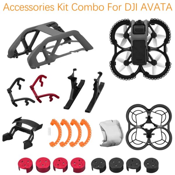 For DJI Avata Propeller Guard Accessories Kit Combo Gimbal Protector Motor Cover Lens Protection Cap Battery Protection Bracket