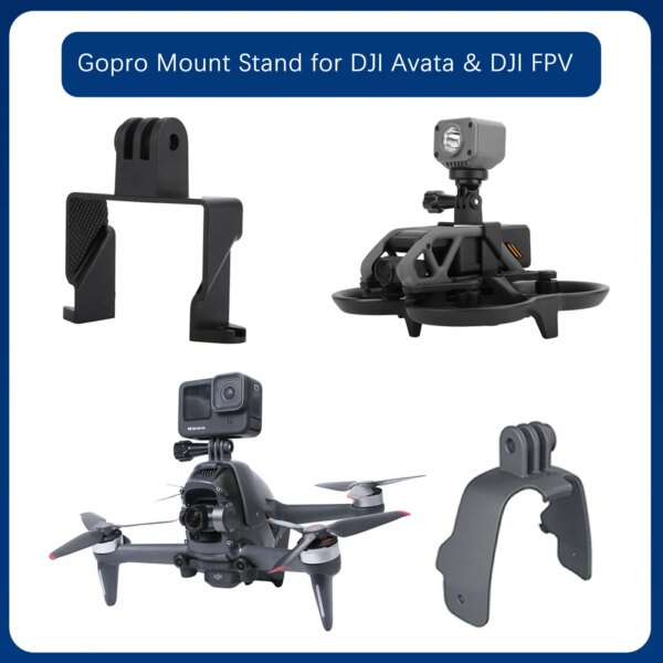 For DJI FPV Camera Top Bracket Gopro Sports Action Camera Adapter Mount Clamp Holder Fix Expansion Kit Flashlight for DJI AVATA