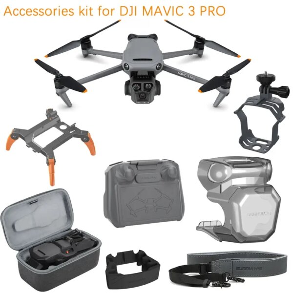 For DJI MAVIC 3 PRO/Classic Lens Protective Cover DJI RC Hood Protective Cover Lanyard Folding Landing Gear Accessory Kit