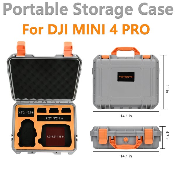 For DJI MINI 4 PRO Drone Storage Carrying Case Portable Handbag Hard Shell Box Battery Controller Suitcase Professional Bag ACC