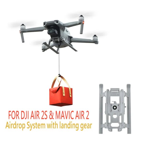 For DJI Mavic Air 2/Air 2S Drone Airdrop System Wedding Delivery Device Dispenser Thrower Transport Device with Landing Gear