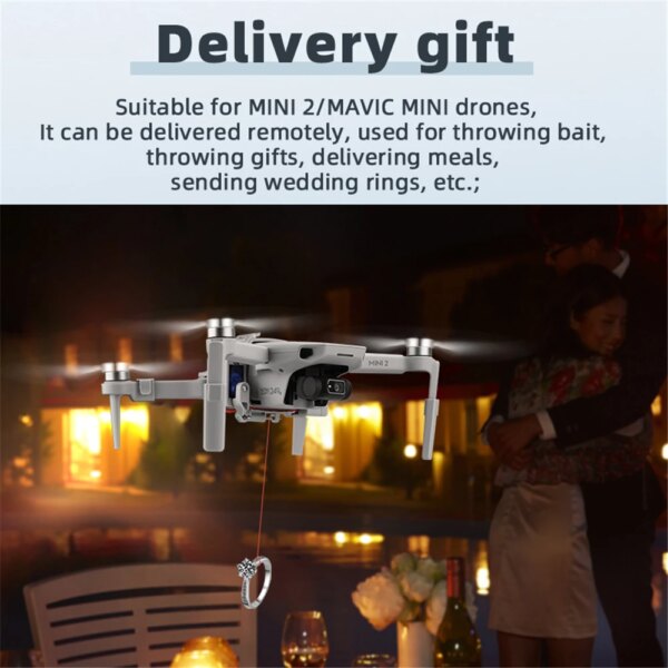 For DJI Mini 2 Airdrop Drone Payload Transport Release Device Drone Accessory Compatible With Mavic Mini 1/Mini 2