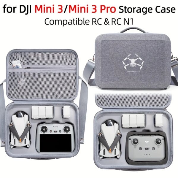 For DJI Mini 3/3 Pro Carrying Case Travel Shoulder Bag Scratch-Resistant Mini 3/3 Pro Handbag Drone Accessories Bag