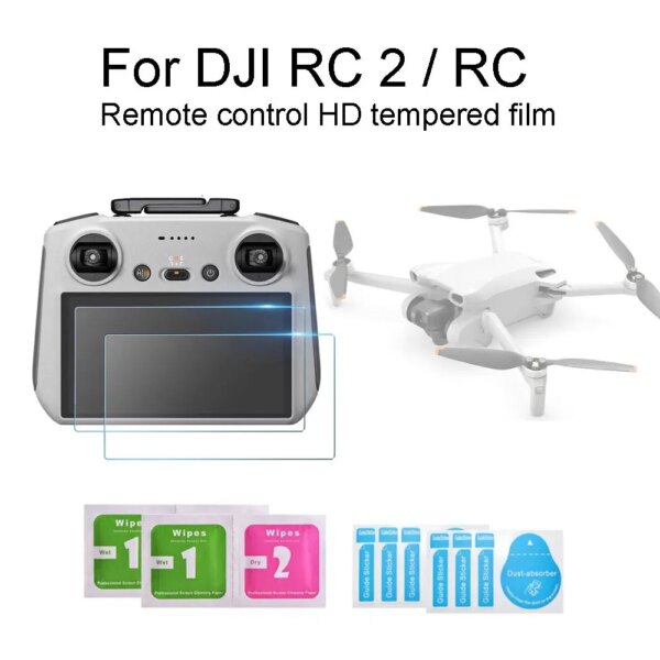 For DJI Mini 4 / 3 Pro Drone DJI RC 2 Remote Control Screen HD Explosion-Proof Tempered Protective Film For DJI RC 2 Accessories