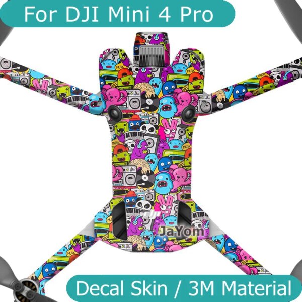 For DJI Mini 4 Pro Decal Skin Camera Drone Sticker Vinyl Wrap Anti-Scratch Film Protector Coat Mini4 Pro / Mini 4Pro / Mini4Pro