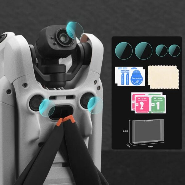 For DJI Mini 4Pro Sensor Film Drone Lens Protective Glass Sensor Anti-scratch Film Vision Film Camera Lens Screen Tempered G6Y0