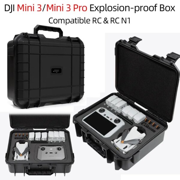 For DJI Mini3 PRO Drone Universal Accessories Portable Hard Shell Large Capacity Housing Drone Explosion proof Housing Mini 3