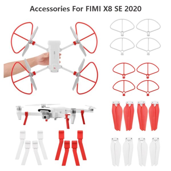 For FIMI X8 SE Quick Release Propeller for X8 SE 2020 Drone Replacement Blade Props Guard Landing Gear Drone Accessories