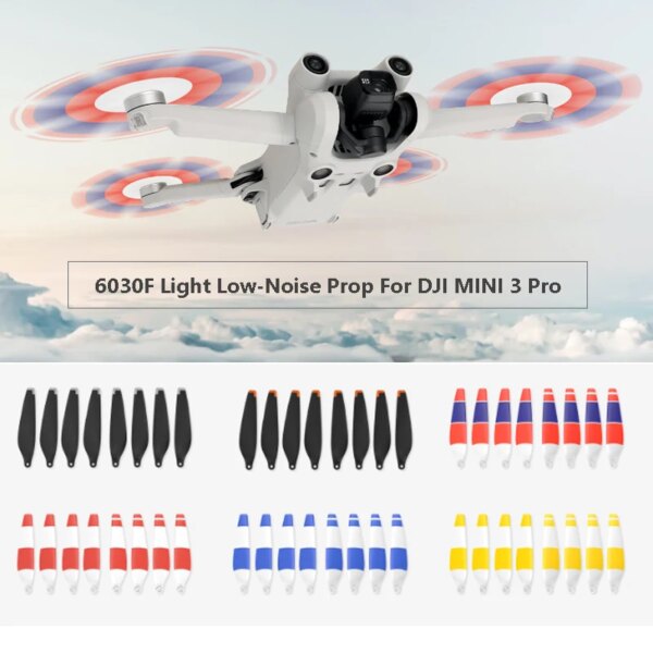 For Mini 3/4 pro Propellers Compatible w DJI Mini 3 pro Drone Replacement Low-Noise and Quick-Release Blades Props Accessories