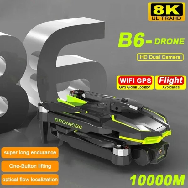 For Xiaomi B6 8K Race Drone Brushless Motor Dual Professional Aerial Photography Dual-Camera WIFI FPV Four-Axis Rc Quadcopter