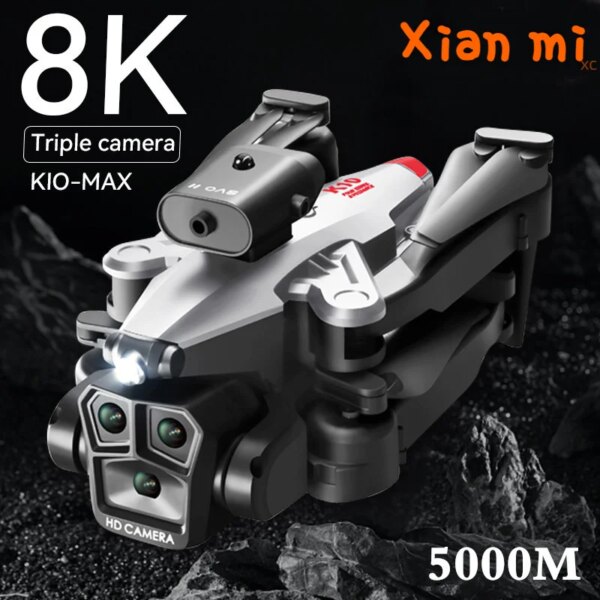 For Xiaomi K10Max Drone 8K Professinal With Three Camera Intelligent Optical Flow Localization Four-way Obstacle Avoidance 5000M