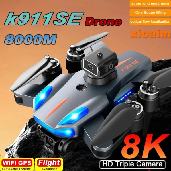 For Xiaomi K911 Drone 8K HD GPS Professional Aviation Dual Mode Vehicle UAV Photography Motor Foldable Quadcopter Christmas Toys