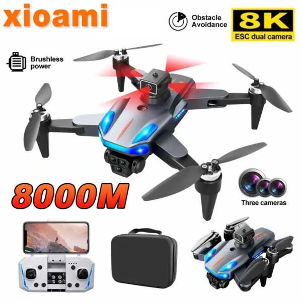 For Xiaomi K911 Drone Professional GPS 8K ESC HD Three Camera 5km Aerial Photography Brushless Motor Foldable Quadcopter Toys