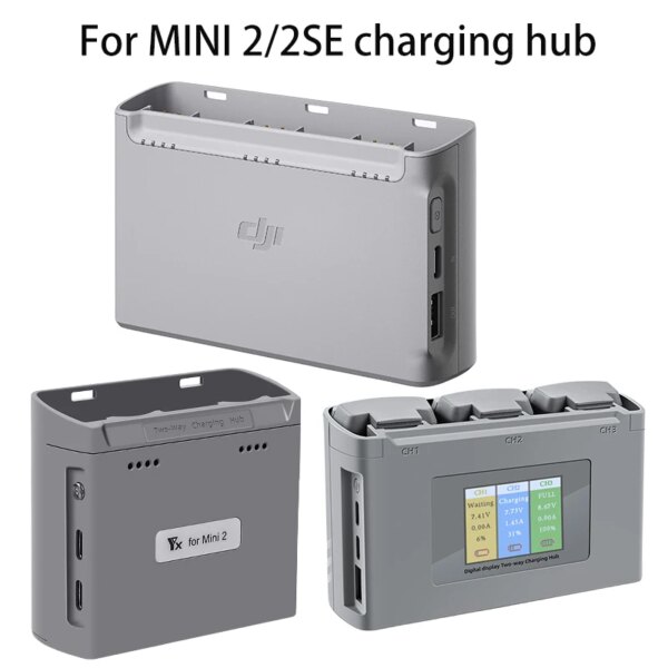 For mini 2 SE charger battery three-way charging housekeeper DJI mini 2 two-way battery housekeeper USB charging remote control