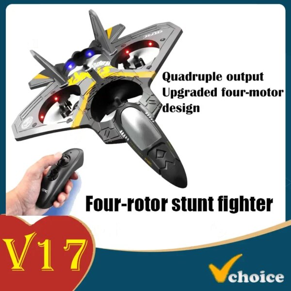 Free Drone Keychain V17 Professional Remote Control Aircraft Drone 2.4G Gravity Sensing remote Control Aircraft Glider Aircraft