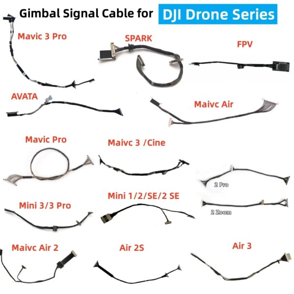 Genuine Gimbal Signal Cable for DJI Mavic 1/2/3 Air 1/2/2S/3 Mini 1/2/3/3 Pro AVATA Spark FPV Drone Camera PTZ Line Repair Parts