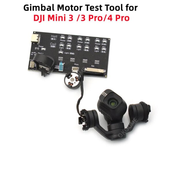 Gimbal Arm Motor Test Tool for DJI Mini 3/3 Pro/4 Pro Drone Camera PTZ Yaw Roll Pitch Motor Empty Gimbal Test Board Spare Parts