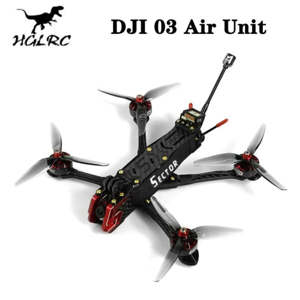 HGLRC Sector D5 FR 5 inch FPV HD Freestyle Racing Drone With Zeus F722 FC Mini 45A ESC DJI O3 Air Unit AEOLUS 2306.5 6S Motor