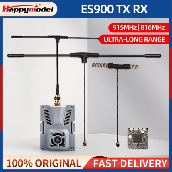 Happymodel ExpressLRS Module ES900TX ES900RX 915MHz/868MHz ELRS TX Receiver Long Range For RC FPV TX16S T12 T18 Drone Quadcopter