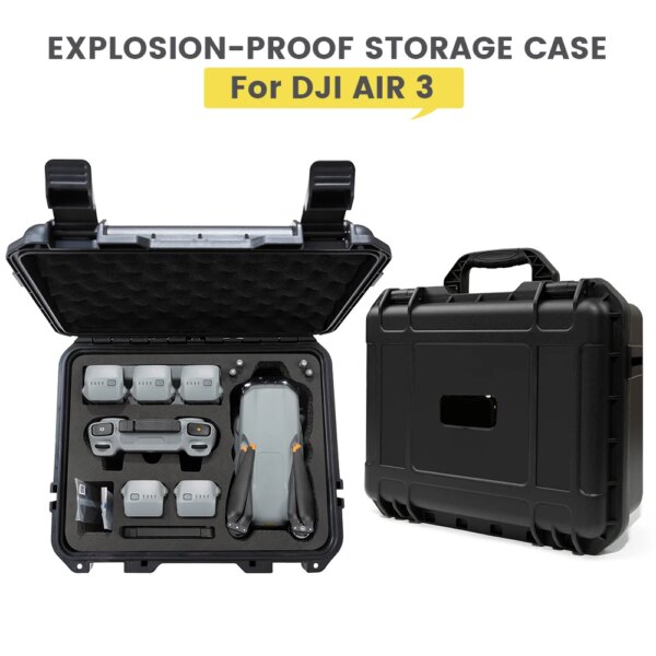 Hard Shell Explosion-proof Box For Air 3 Waterproof Carrying Case Storage Bag Suitcase For DJI Air 3 RC 2/RC N2 Drone Accessory