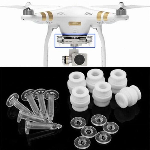 Hot Camera Gimbal Shock Absorption Damping Rubber Balls & Anti-drop Pins Kit for DJI Phantom 3 Standard Professional Advanced