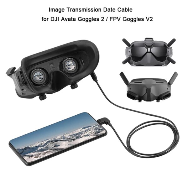 Image Transmission Date Cable for DJI Avata Goggles 2 / FPV Goggles V2 Glasses Phone / Tablet Adapter Line Drone Accessories