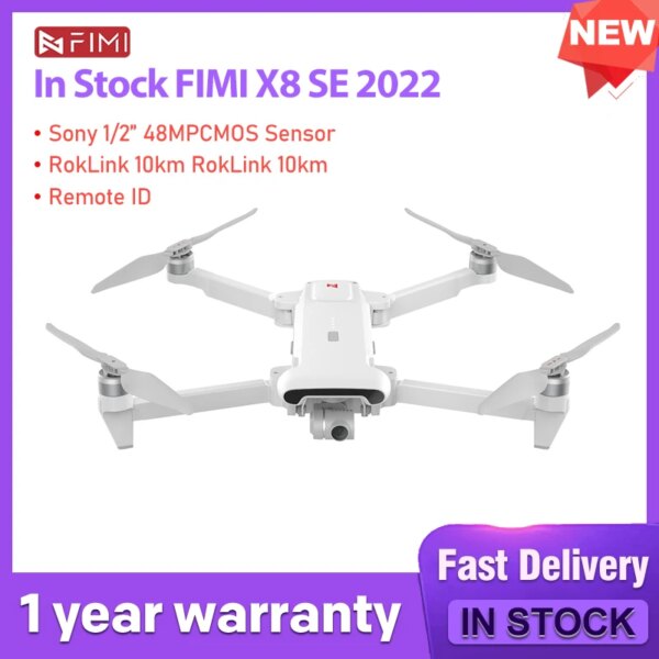 In Stock FIMI X8 SE 2022 V2 3-Axis Gimbal 4K HD Professional Quadcopter Camera Drone Wifi GPS With 10KM FPV Drone RC Helicopter