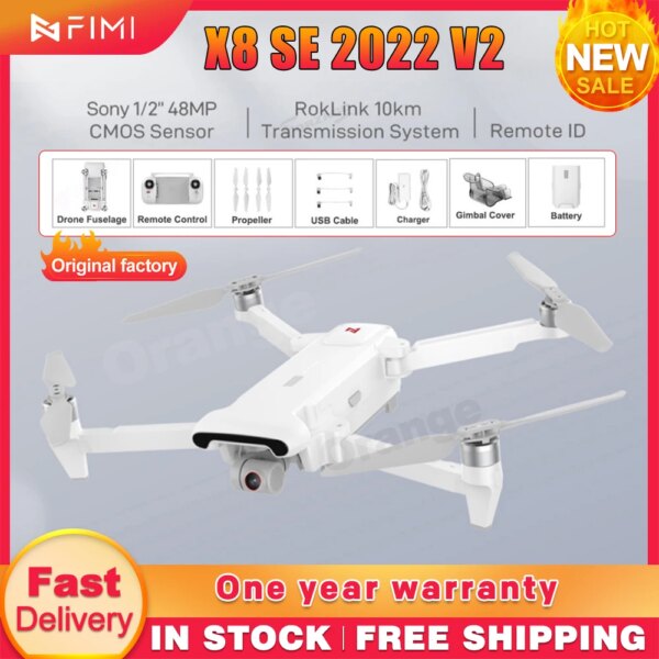 In Stock FIMI X8 SE 2022 V2 3-axis Gimbal 4K HD Camera Drone Wifi GPS Drone RC Helicopter for fimi x8 pro X8 SE 2023