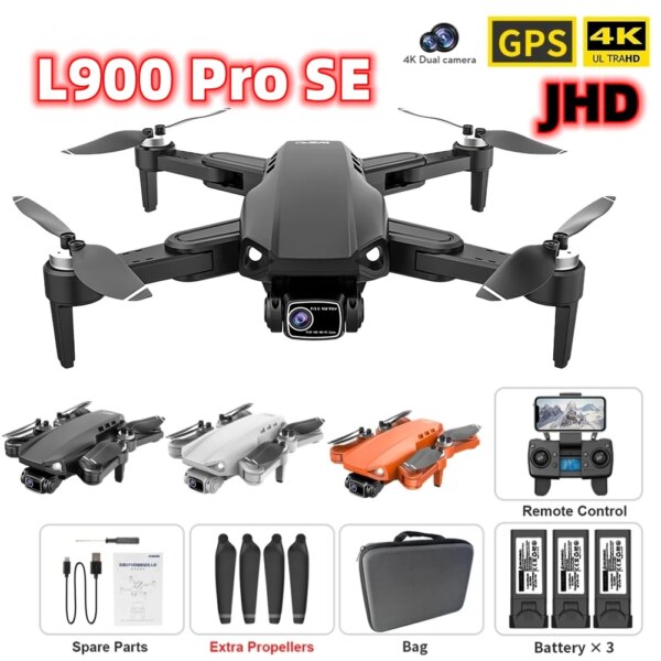 JHD L900 PRO SE 4K Drones with Camera HD 4k  Visual Obstacle Avoidance Brushless Motor GPS 5G WIFI RC Professional Quadcopter