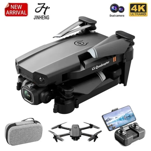 JINHENG XT6 Mini Drone 4K 1080P HD Camera WiFi Fpv Air Pressure Altitude Hold Foldable Quadcopter RC Drone Toy GIfts RC Plane