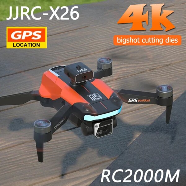 JJRC GPS Drone Video 4K Professional Drones with EIS HD Camera Brushless FPV RC Quadcopter Foldable Mini Dron for Adults 2KM