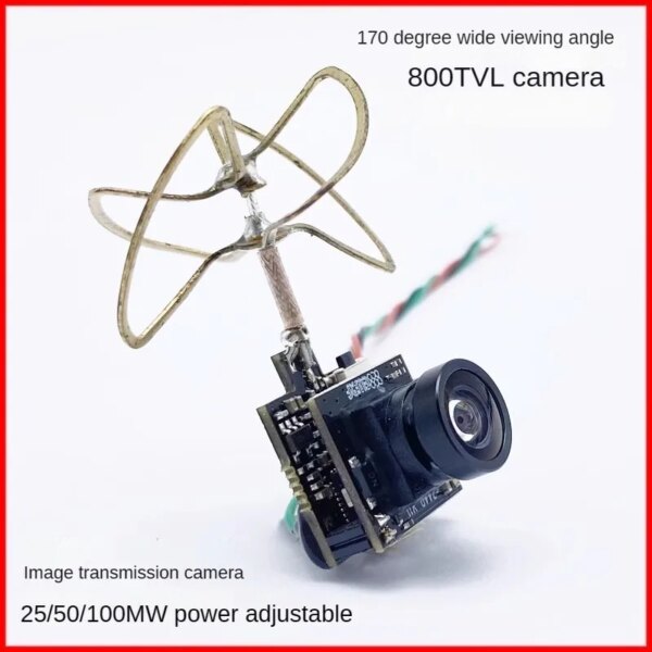 JST 800TVL PAL FPV Camera Aio Transmitter 40ch 100mw Adjustable Image Transmission Integrated Camera Launch Diy For Rc Drone