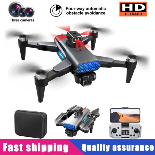 K90 Max Drone with Camera 4K Three Camera Brushless Motor Drone 360° Obstacle Avoidance Foldable Aerial Photography Quadcopter